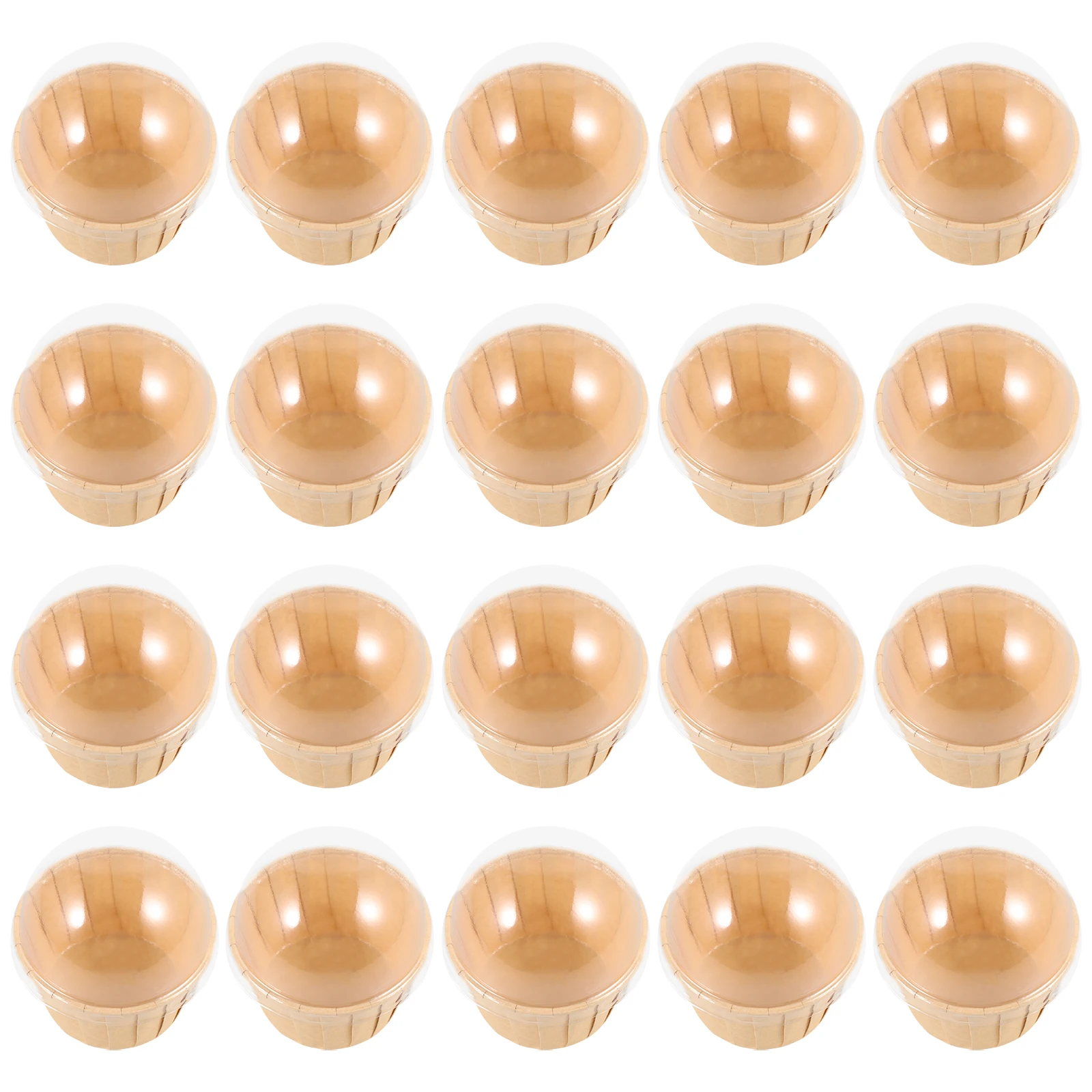 

50Pcs Cake Box Container Paper Baking Cups Cupcake Liners Muffin Wrappers for Party Wedding Cheese Cake Cups with Lid