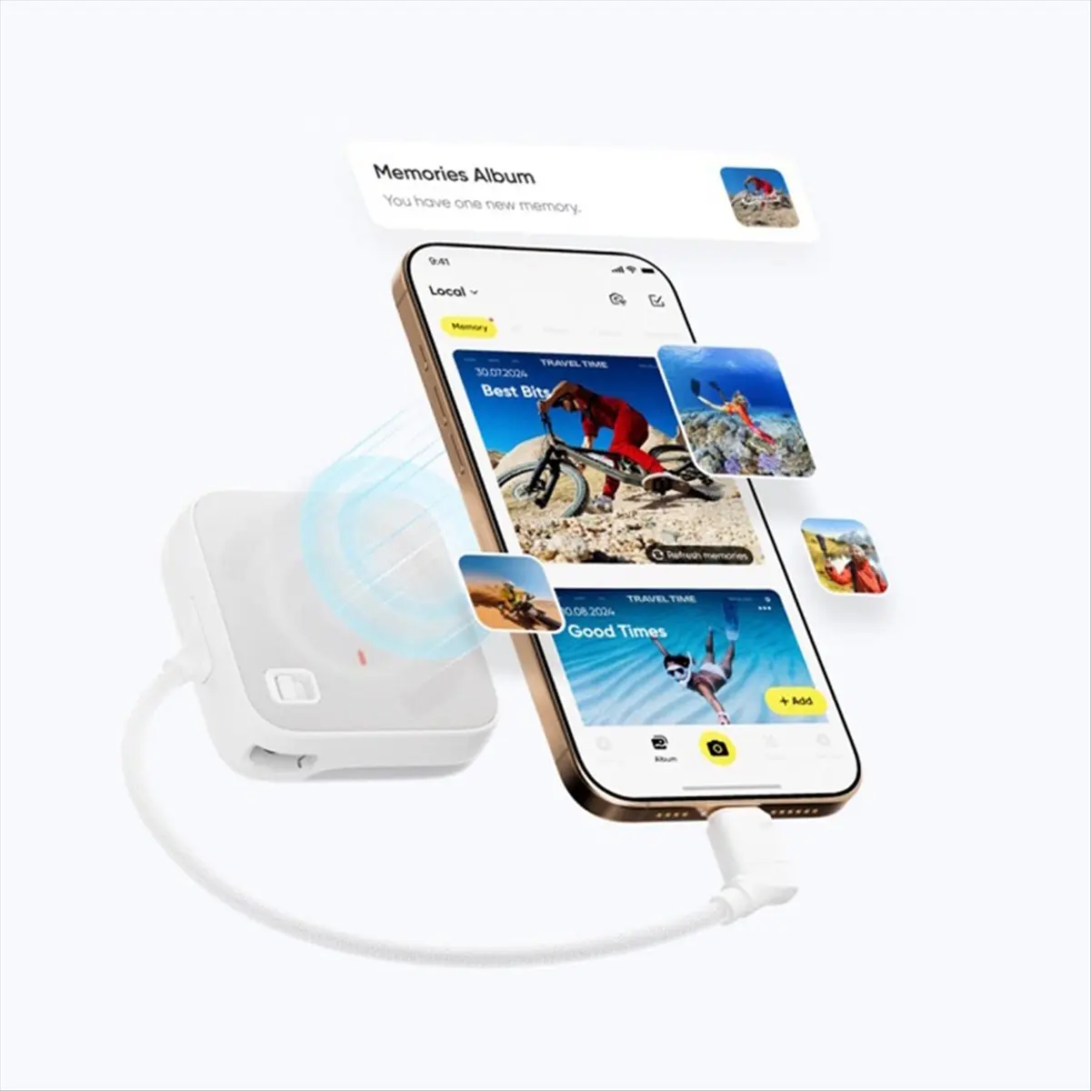 2-in-1 SD/TF Card Holder for X5 GO Ultra Dual Card High-Speed Reading 312MB/S 6-Slots Magnetic Protector Cover