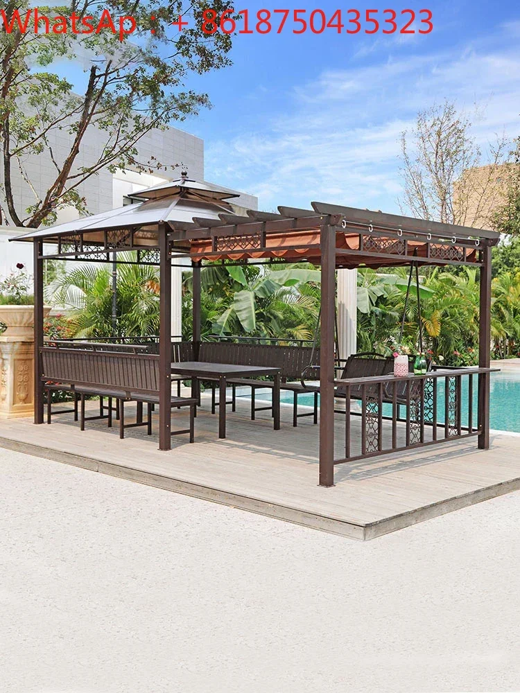 

Outdoor pavilion, grape trellis, canopy, villa, courtyard garden, leisure roof terrace, arbor flowers