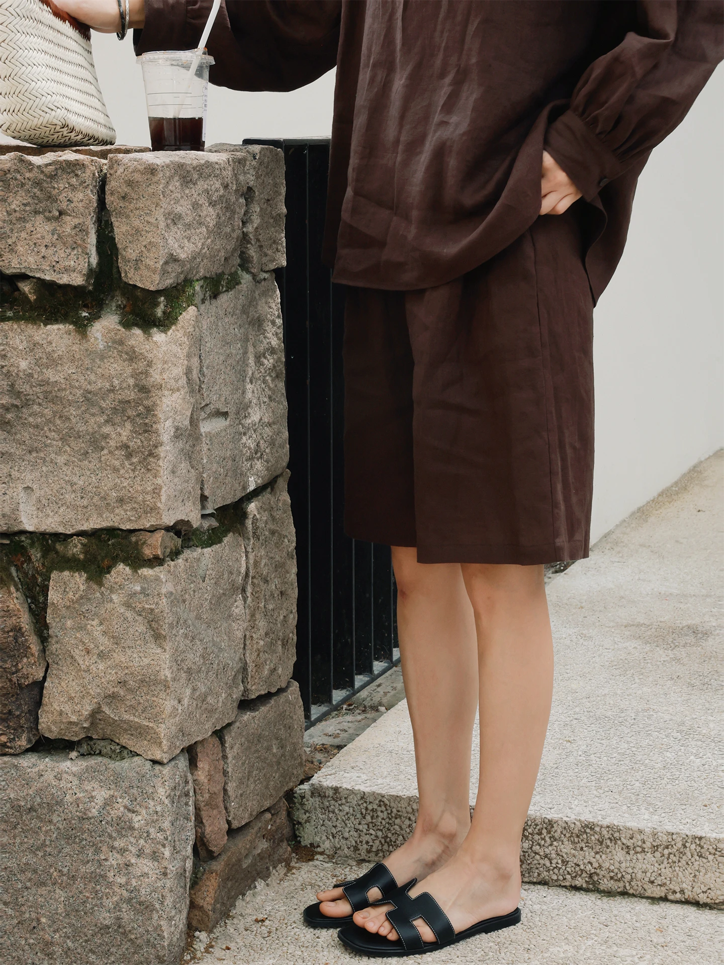 

High Waist Linen Shorts Loose Fit Casual Summer Dry Comfortable Wide Leg Pants TT Fuji Mountain View Casual Trousers