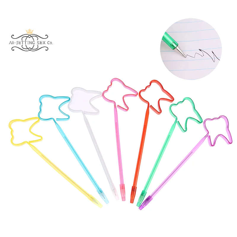 

5pcs/lot Cute Roller Ball Pen Dental Creative Tooth Shape Ballpoint Pen Refill Pens Dentistry Dentist Clinic Medical lab kids