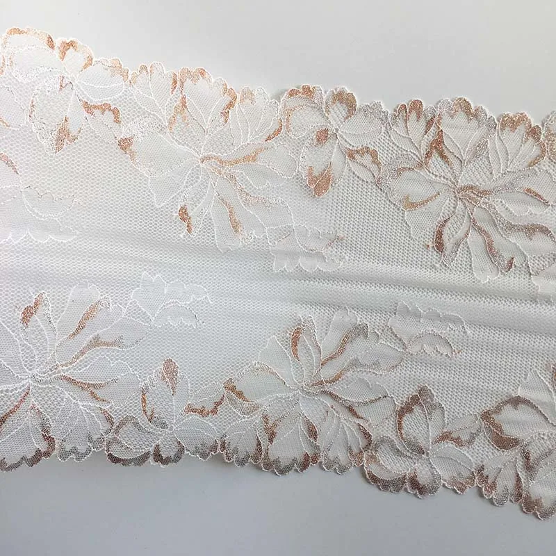 

20Yards Floral Embroidered Stretch Elastic Lace Trim Ribbon For Sewing Underwear Bra Lingerie Dress Clothes Accessories