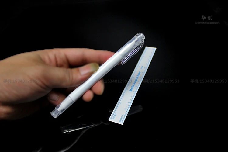 5Pcs 0.5mm Disposable sterilized package with ruler Medical Surgery permanent makeup body Tattoo Piercing Scribe skin marker pen