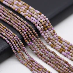 3mm Natural Gemstone Bead Small Loose Faceted Minerals Spacer Bead for Jewelry Making DIY Bracelet Necklace Accessory