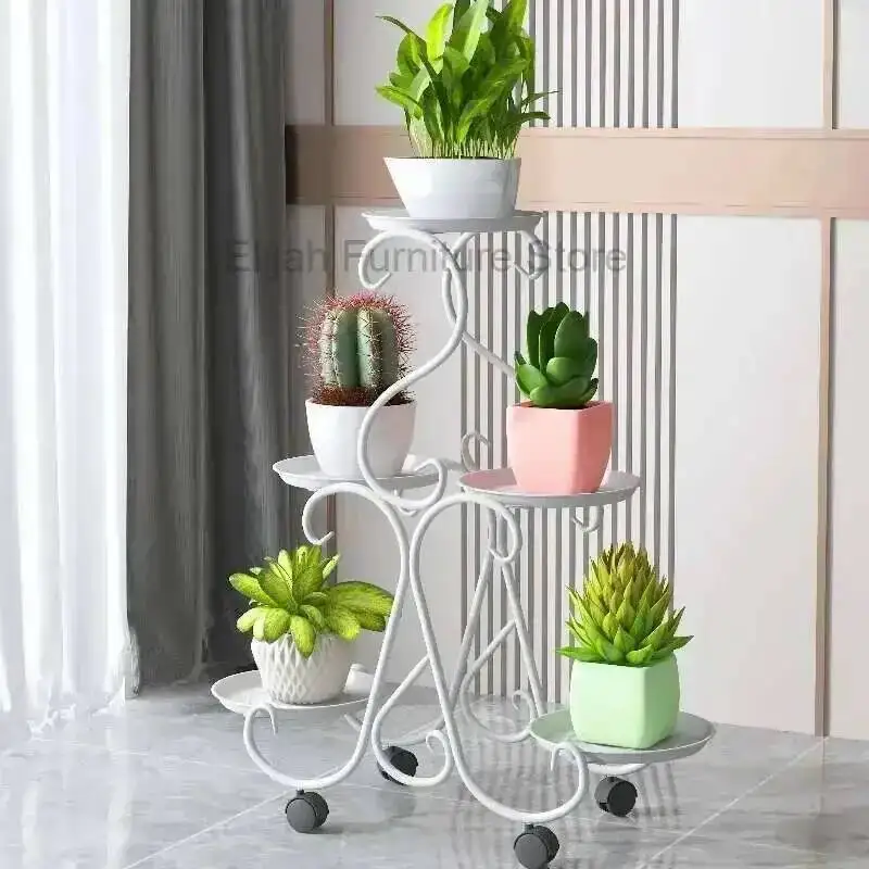 

Light Aesthetics Modern Designer Flower Rack Indoor Luxury Plant Display Shelf Living Room Balcony Plantenrek Home Furniture