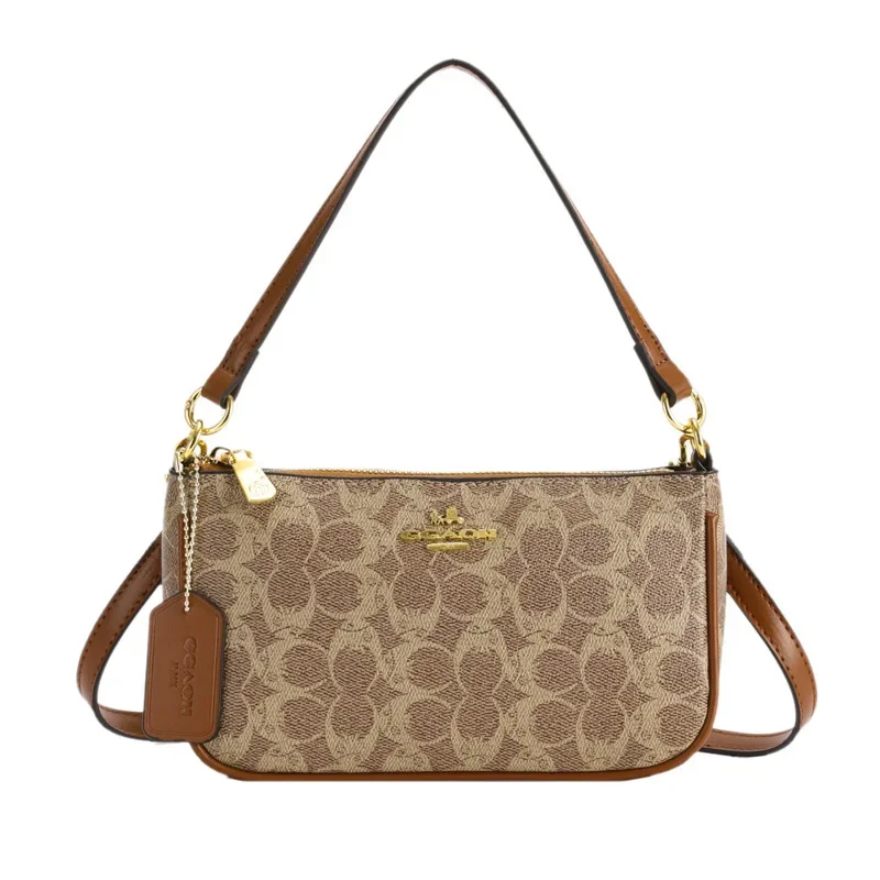 حقيبة يد نسائية صيفية أنيقة كاجوال متعددة الاستخدامات تحت الإبط مربعة من مادة PVC الناعمة بتصميم عتيق مع جيب داخلي بسحاب #5