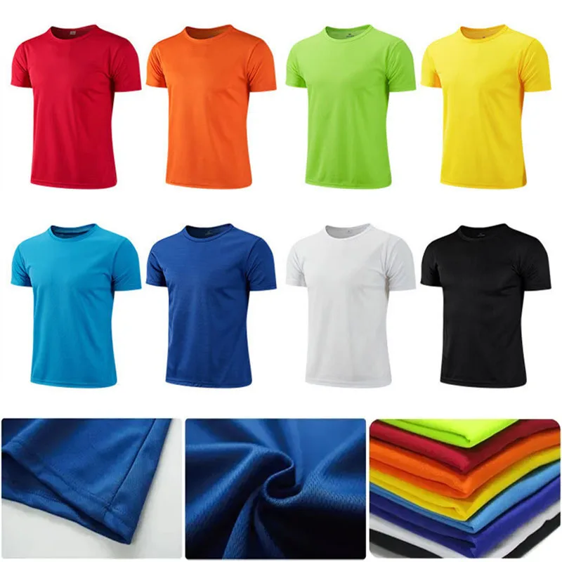 Multicolor Quick Dry Short Sleeve Sport T Shirt Gym Jerseys Fitness Shirt Trainer Running T-Shirt Men's Breathable Sportswear