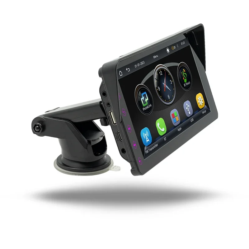 

7 "IPS screen portable car MP5 support wireless or wired carplay Android car BT 7 color light mirror link car player B5311