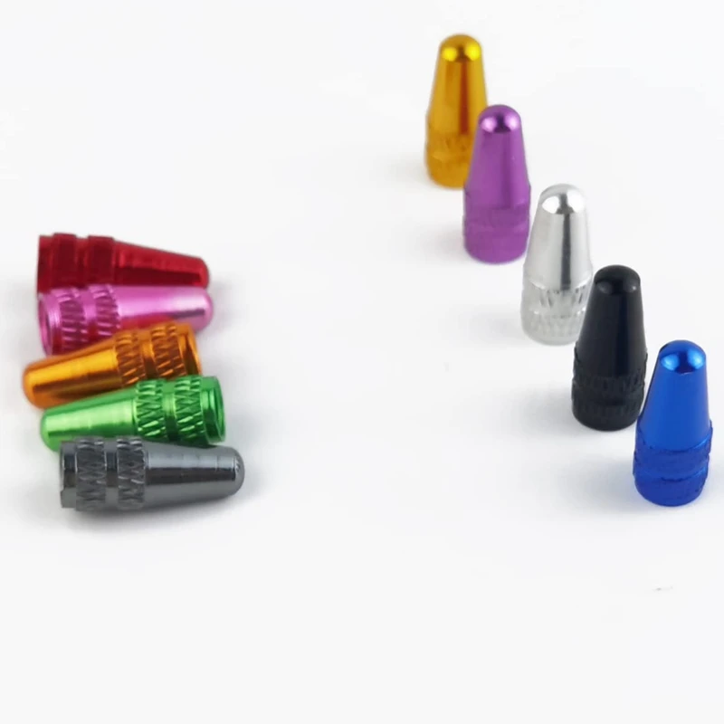 50 PCS Bicycle Presta Valve Cap Aluminum Presta Cycling Valve Cap French Style Cap Dust Covers