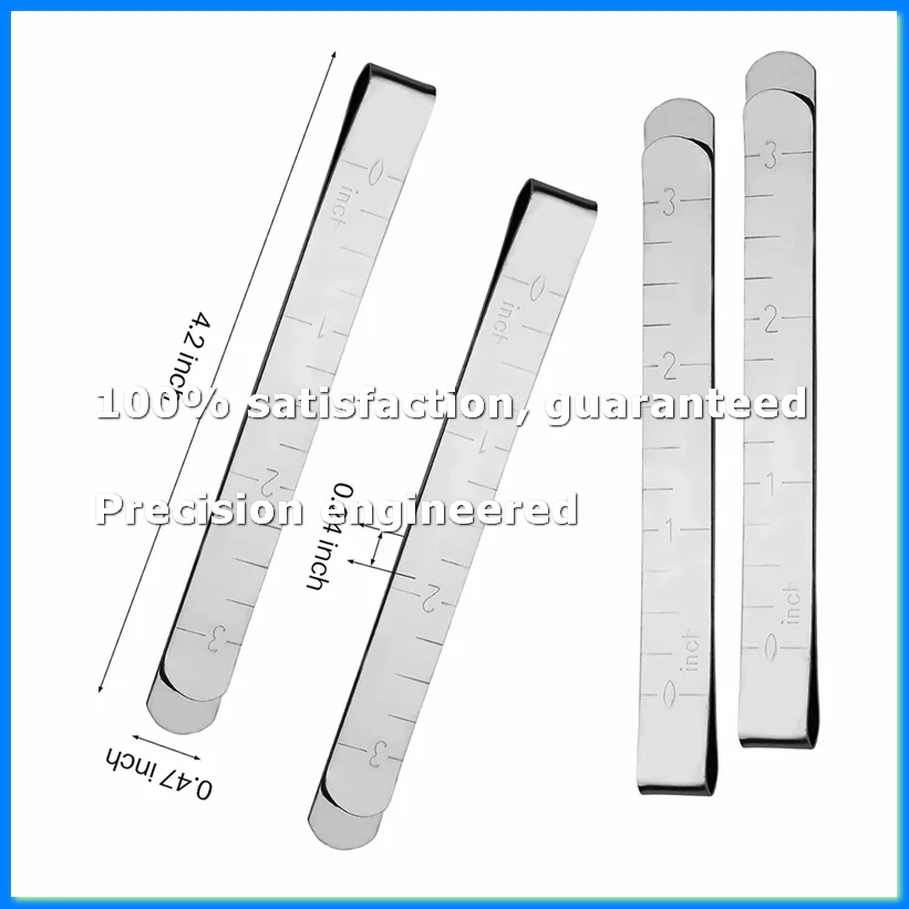40 Pack Sewing Clips Stainless Steel Hemming Clips Metal Hemming Tool with Measurements for Fabric Quilting Pinning-A28R