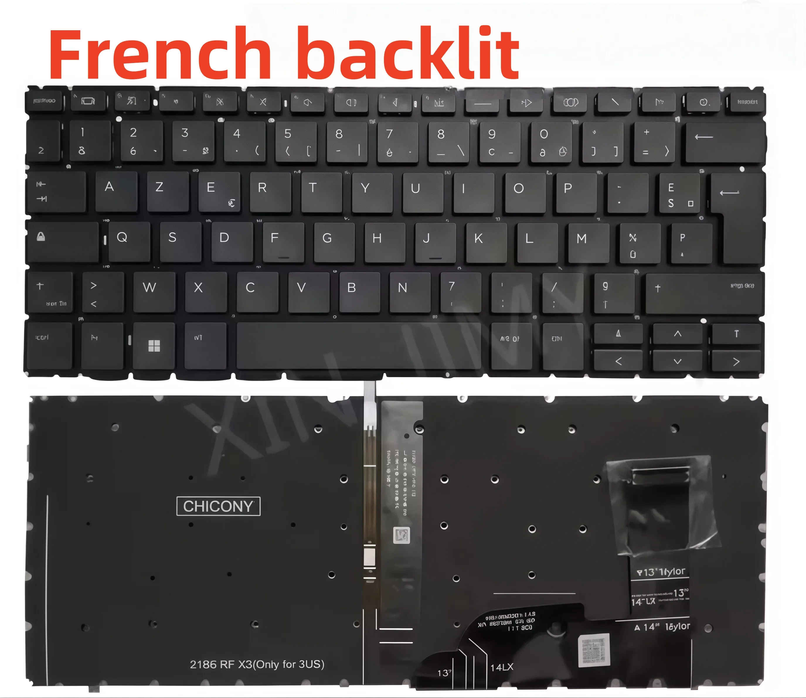 

Клавиатура ноутбука AZERTY с французской раскладкой и подсветкой для HP EliteBook 830 G9/840 G9/845 G9