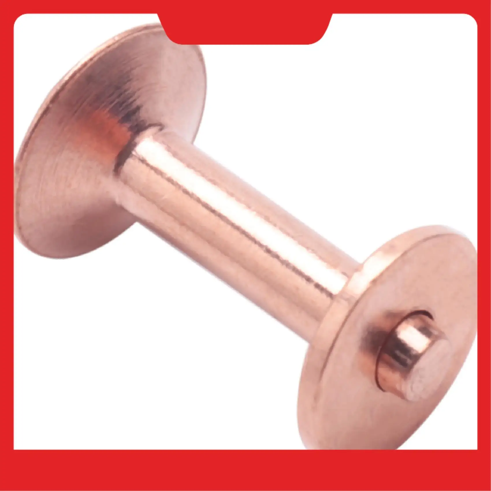 50 Sets Of Copper Rivets And Burrs,Leather Belt Wallets, Leather Copper Rivets, Leather DIY Craft Supplies (9/16 Inches)