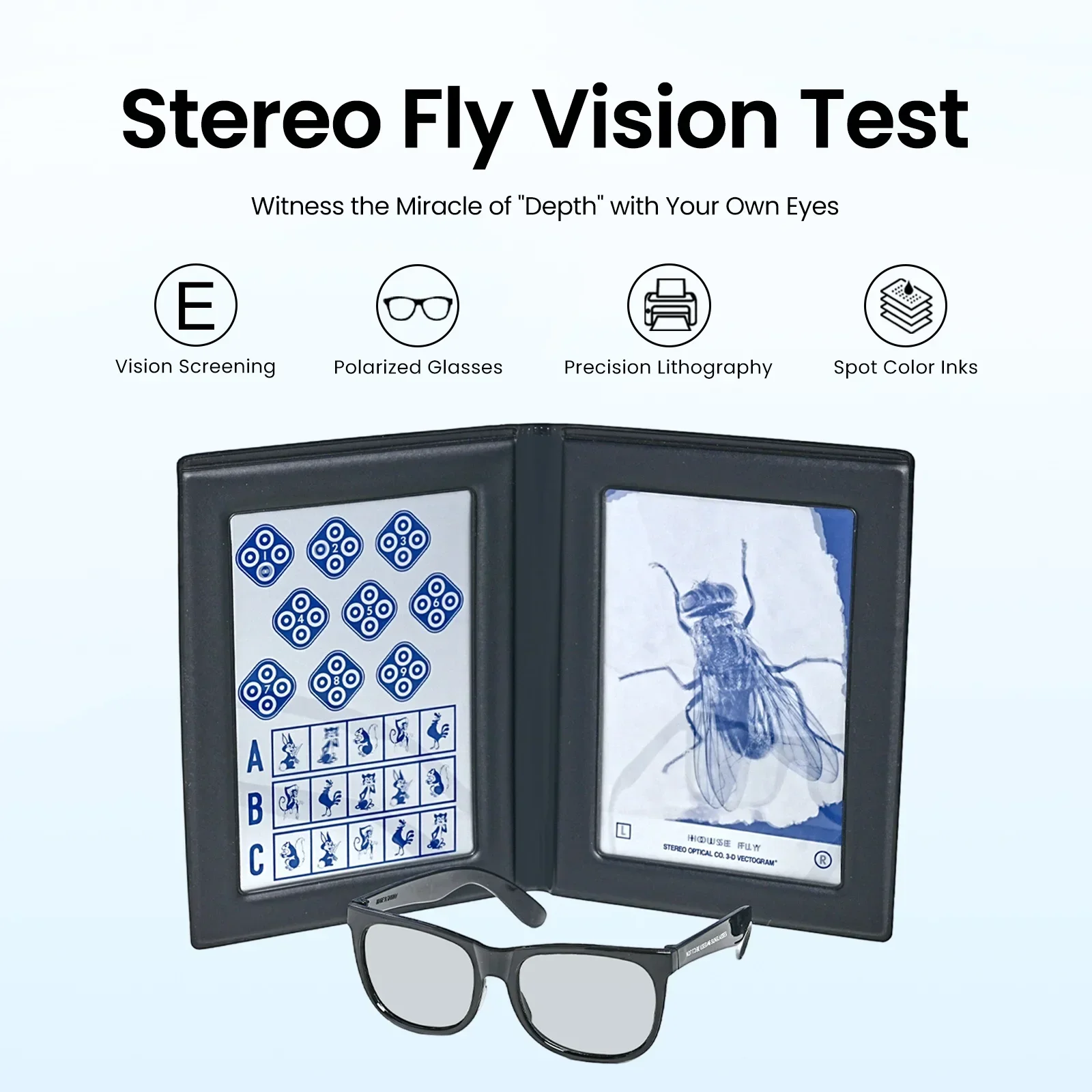 Aist Optical Equipment Optometry Stereo Fly Vision Test for Evaluation of Gross Stereopsis and Fine Depth Perception