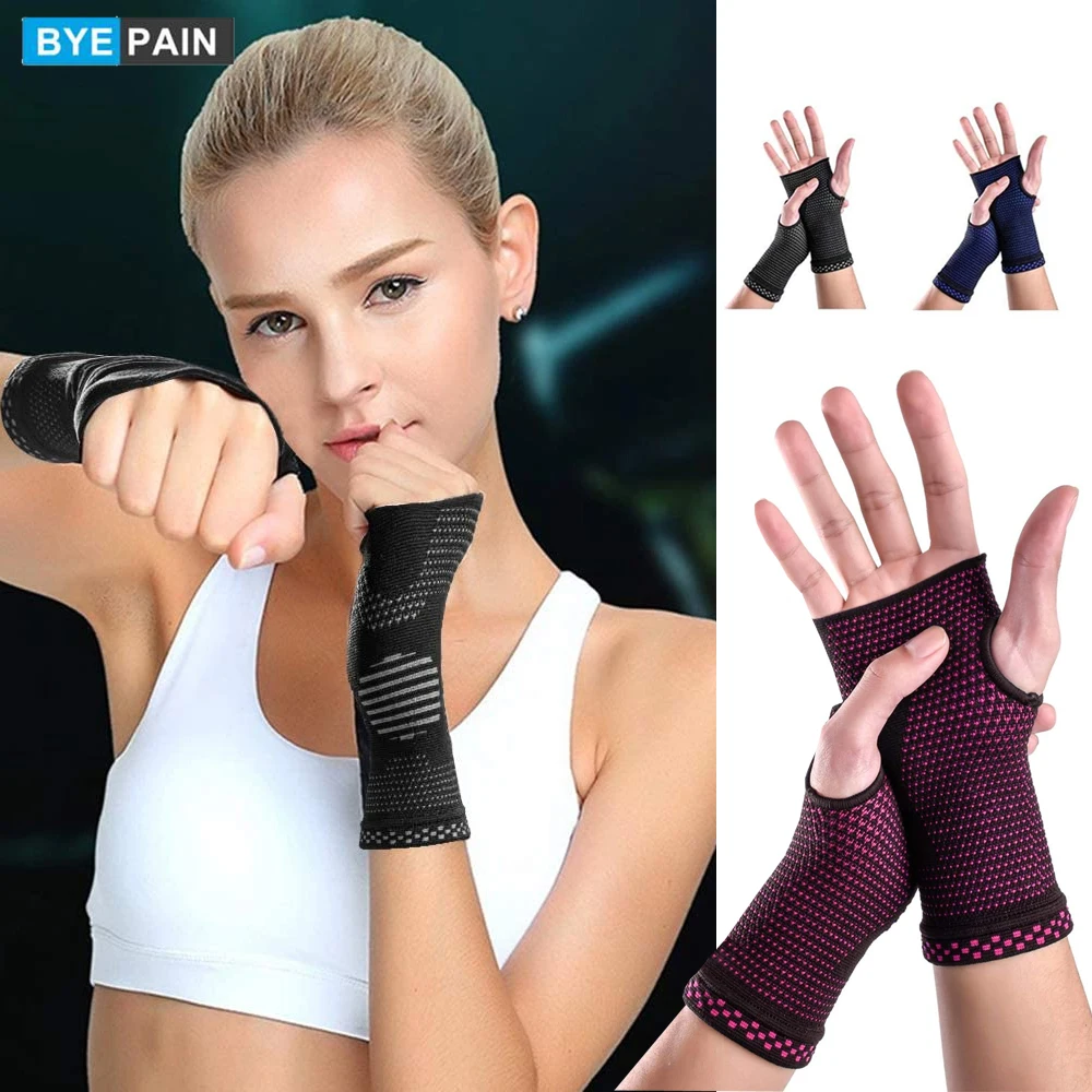 1Pcs Wrist Compression Sleeves for Carpal Tunnel Pain Relief Treatment Support Breathable Sweat-Absorbing brace for Women Men.