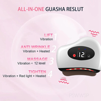 Electric Guasha Massager Hot Compress Eye Massager Stone Heating Vibration Scraping Neck Face Skin Lifting Removal Wrinkle Tool