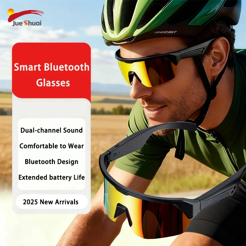 

2025 New Arrival Outdoor Cycling Smart Bluetooth Glasses Bike Sunglasse UV400 Eyewear Sports MTB Bicycle Goggles