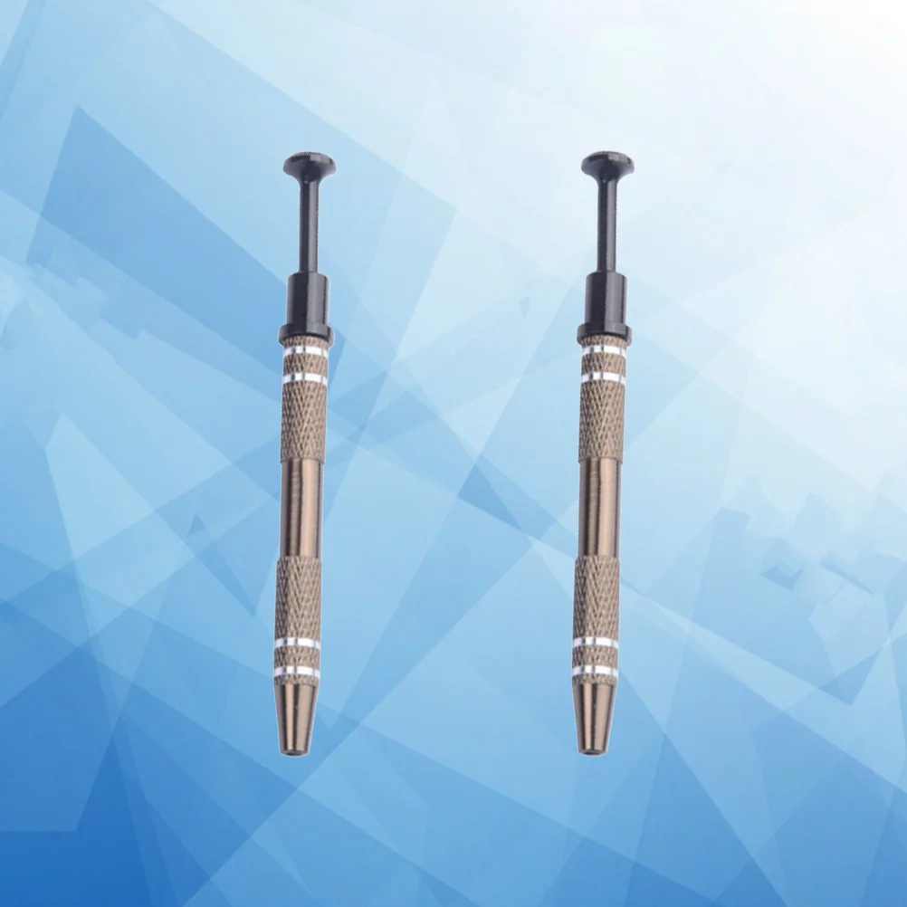 2 قطعة قلم القطن مخلب مانيكير مع مقبض منقوش تصميم عدم الانزلاق لمسمار الفن إزالة طلاء الأظافر حامل كرة قطنية أداة لصالون #1