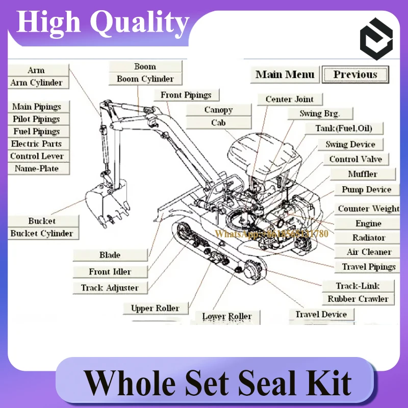 4 Sets E320D2L Boom Bucket Arm Seal Kit Cylinder Seal Kit for 320D2L Excavator Seal Kit