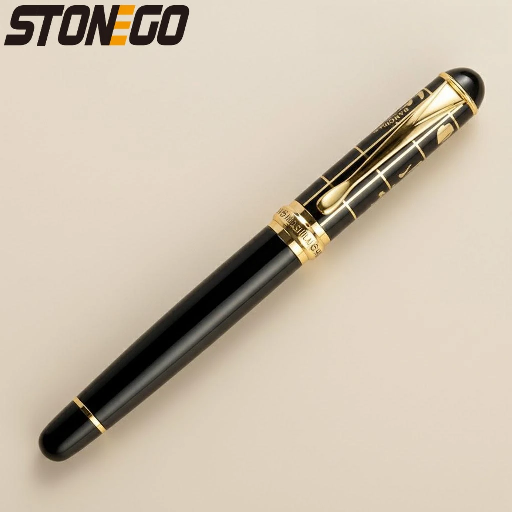 

Металлическая акриловая перьевая ручка с золотым пером для бизнеса, офиса и студентов, высококачественный пишущий инструмент, канцелярские принадлежности
