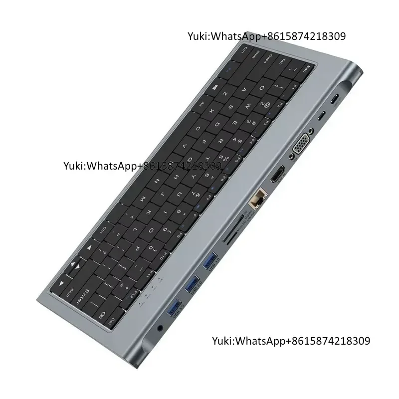 Hot Sale 11 in 1 Hub USB C Docking Station PC Keyboard Compatible With bookPro I-Pad Windows Series Linux Vista Laptop