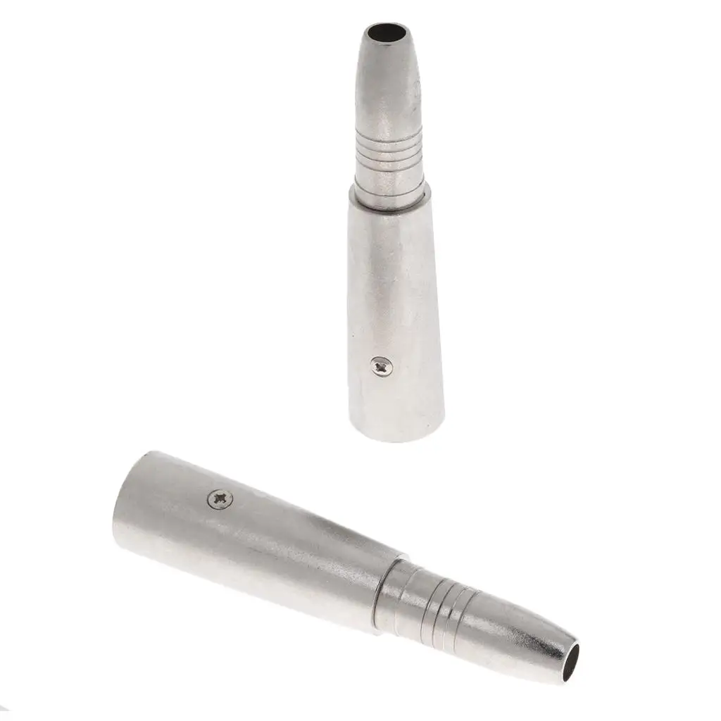 2 unidades de conector macho XLR de 3 pines a conector hembra MONO de 6,35 mm, adaptador de cable de micrófono de 1/4"