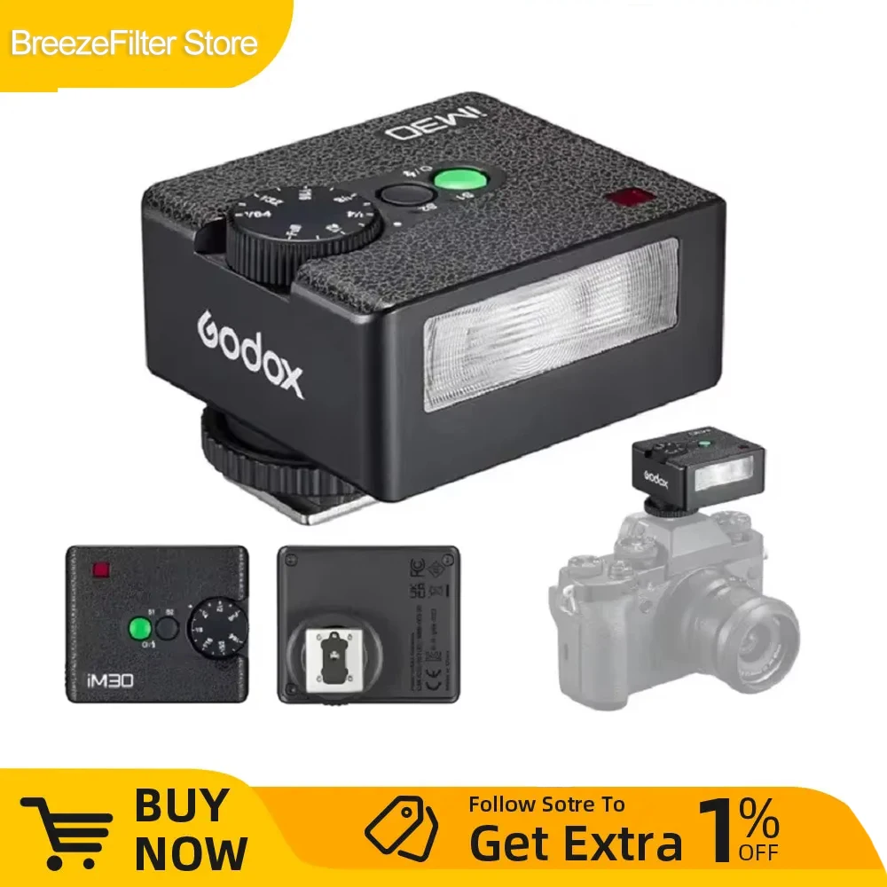 

Godox Mini Portable Manual Flash for Various Camera Models Output Levels 1/64 to Full for Godox iFlash Camera Outdoor