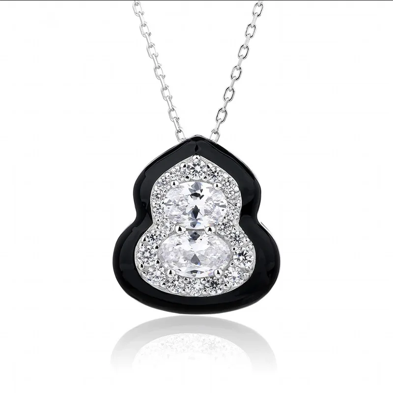 Trendy Retro Chinese Style High-end Simulation Diamond Niche Design Sense S925 Silver Fulu Hulu