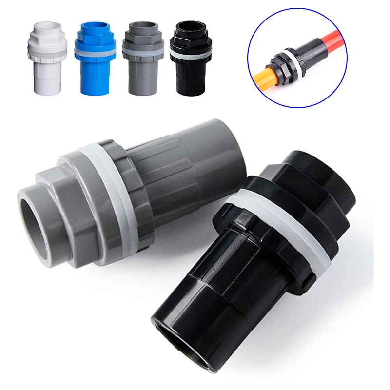 1Pc 20~50mm Aquarium Straight Drainage Connector Fish Tank Thickness Water OverFlow Bottom Joint Garden Home Inlet Outlet Joints