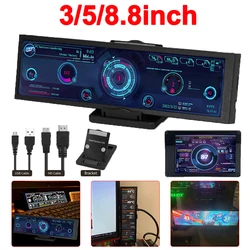 3/5/8.8inch IPS USB Secondary Screen HD-MI Computer CPU GPU RAM HDD SSD Monitor USB Sub Display 480X1920 For Raspberry Pi Linux