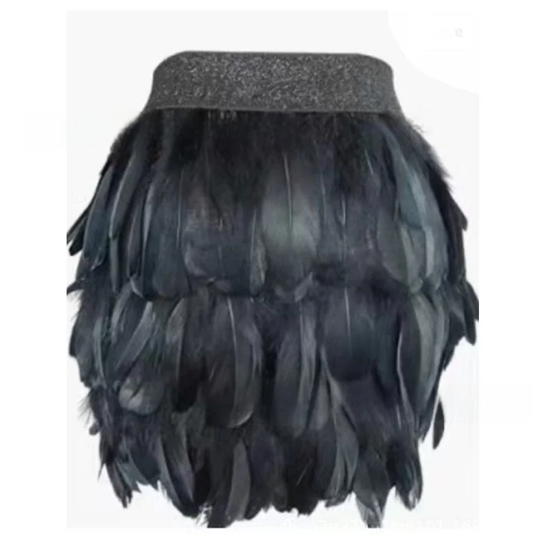 

Halloween Feather Skirt Santa Claus Artificial Fur Feather Role Play Skirt Gothic Style Polyester Fabric Christmas Theme