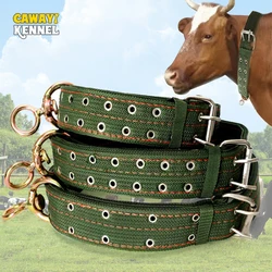 Strong Durable Belay Tie Adjustable Cattle Collar Cow Hauling Collar Livestock Feeding Supply Canvas Belt Veterinary Equipment