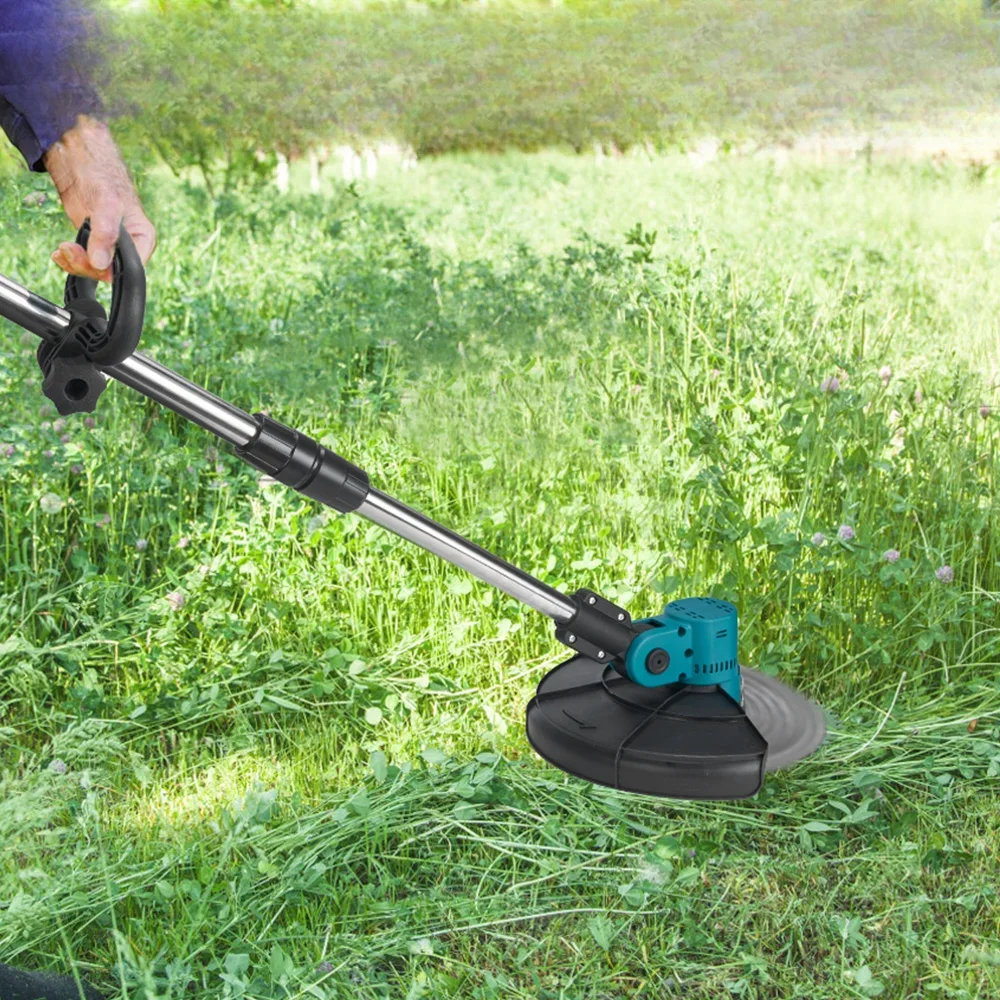 

A For 9 Inch Brushless Electric Lawn Mower Cordless Handheld Garden Grass Shrub Weeding Power Tools For Makita 18V Battery