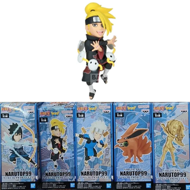 Banpresto oryginalny WCF5 NARUTO P99 Anime figurka Uchiha Sasuke Deidara zabawki figurki akcji dla chłopców dziewcząt prezenty urodzinowe dla dzieci