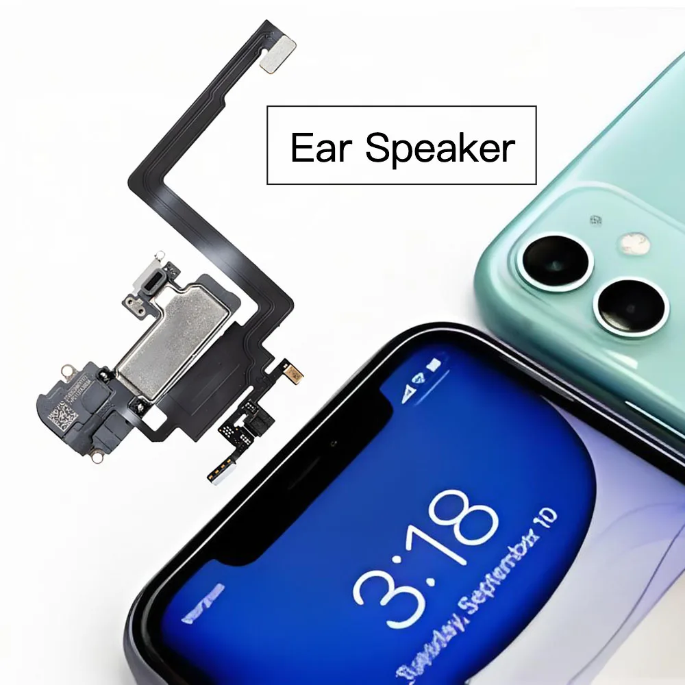 Ear Speaker Replacement For iPhone X XR XS 11 Pro Max Upper Earpiece With Flex Cable NO Face ID