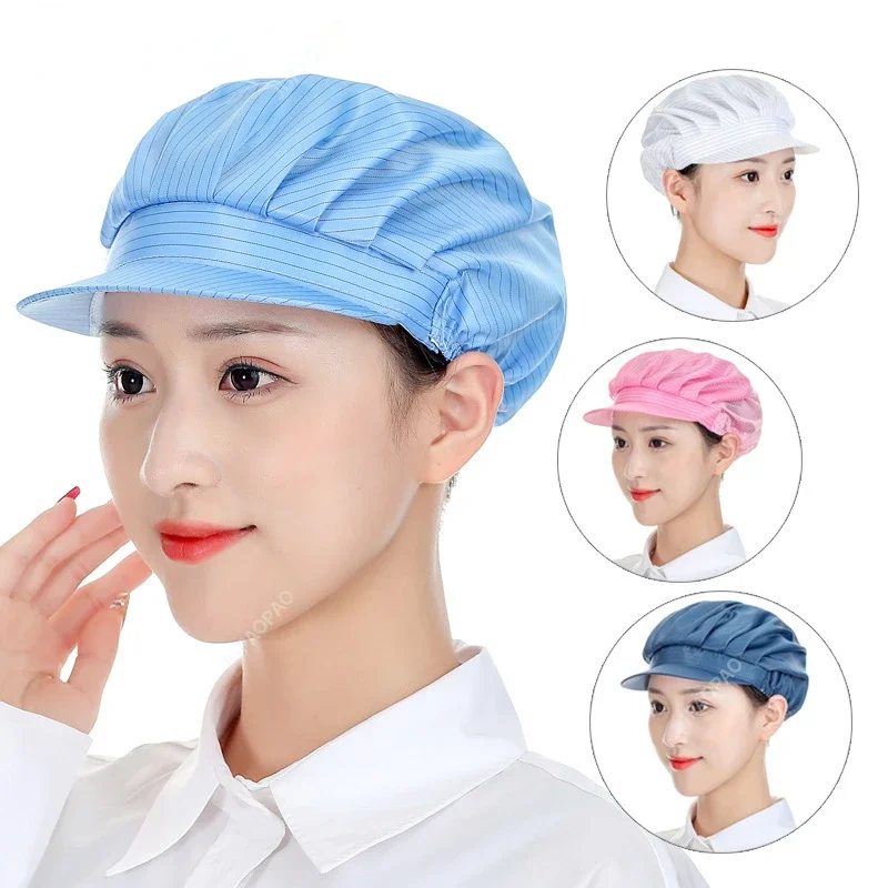 Bulk Food Factory Work Caps Breathable Mesh Hats Dustproof Workshop Anti-hair Loss Kitchen Chef Hat Cap Restaurants Accessories