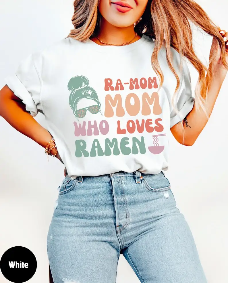 Ramen t-shirt, Mom loves ramen, Japanese noodles, Asian food, korean outfit