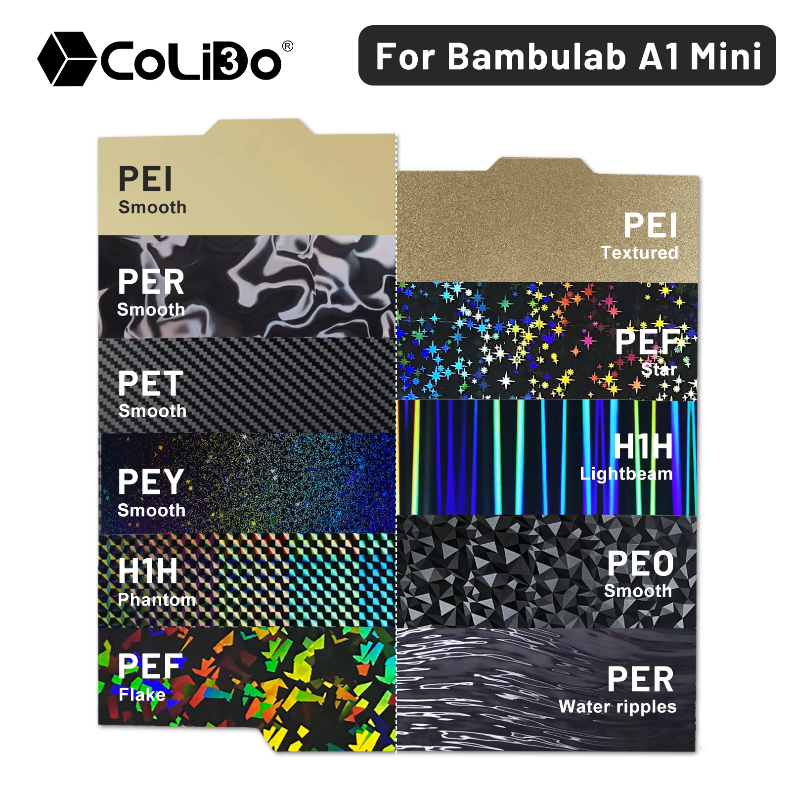 

Для Bambu A1mini 184x184 мм встроенная пластина двухсторонний текстурированный pei гладкий стальной лист для домашних животных Peo для бамбулаба A1 мини-принтер с подогревом
