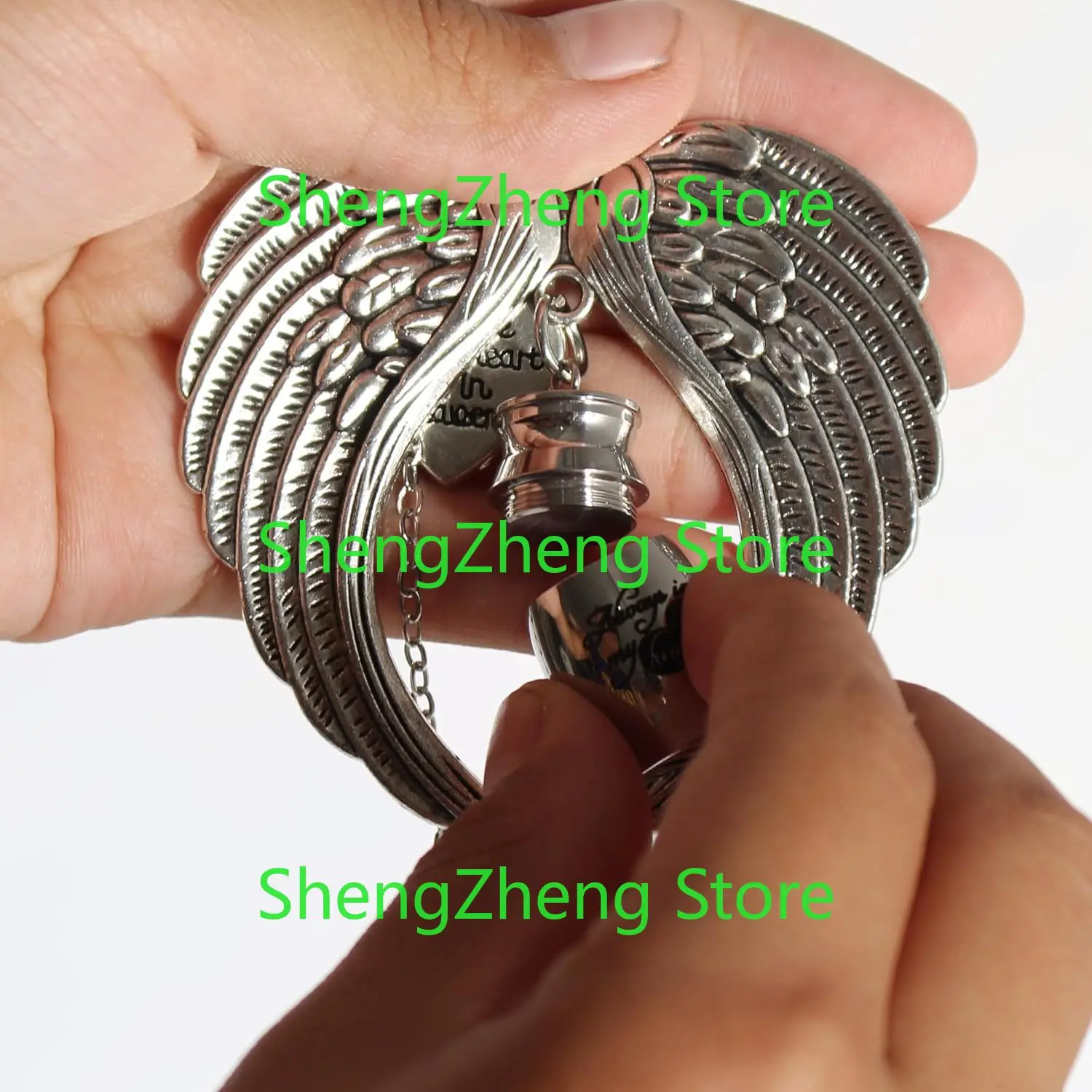 Small Keepsake Urn for Human Ashes,Hanging Angel Wings Crystal Suncatcher Memorial mini urn,Mini Cremation Urns Women Men