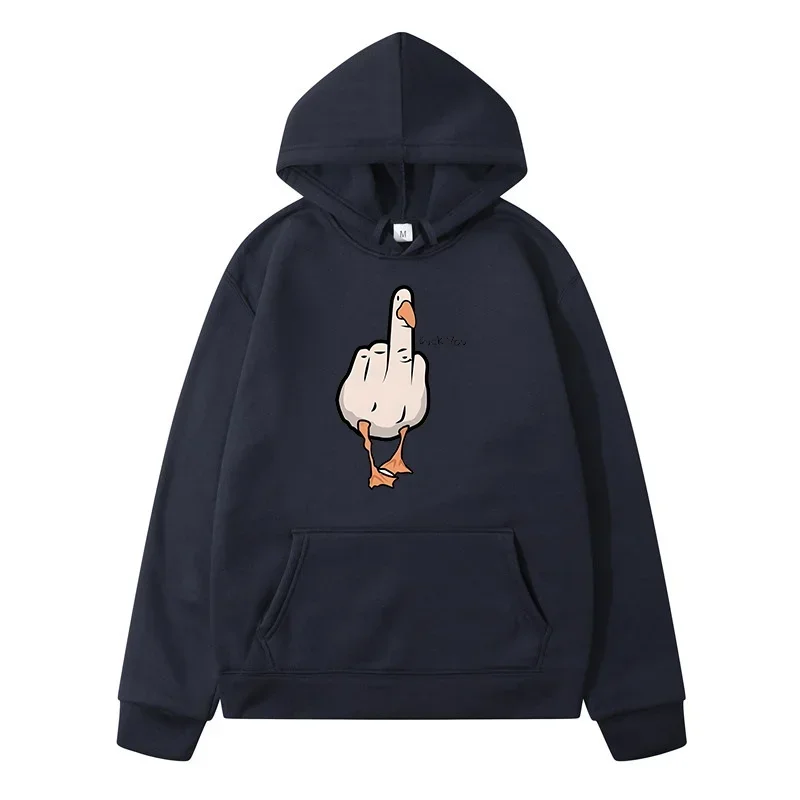 

Мужская одежда с принтом Duck You Fun, толстовки, мужские повседневные толстовки с капюшоном большого размера, новые толстовки и свитшоты 2024, Y2k