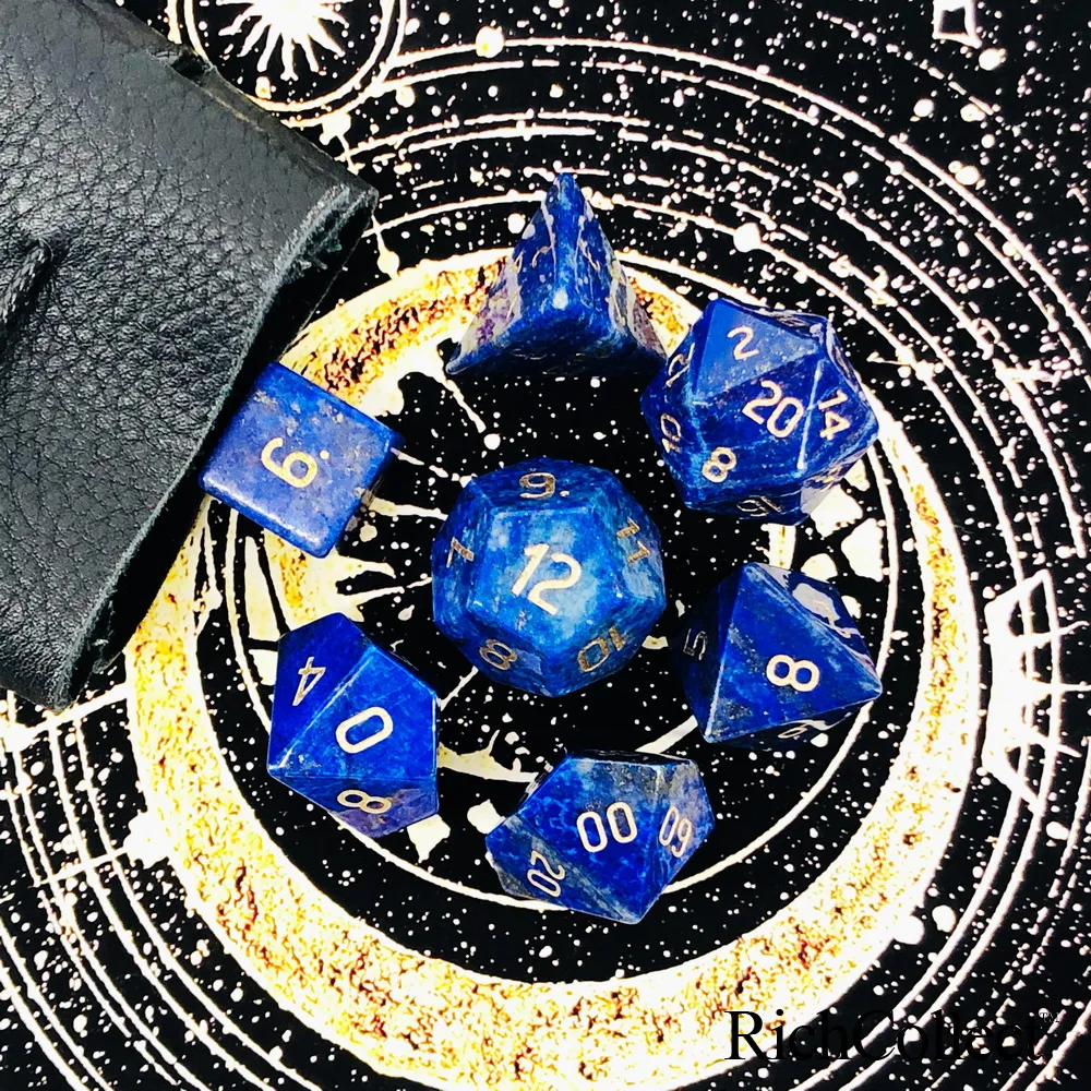 Customized natural lapis lazuli dice mineral tabletop game