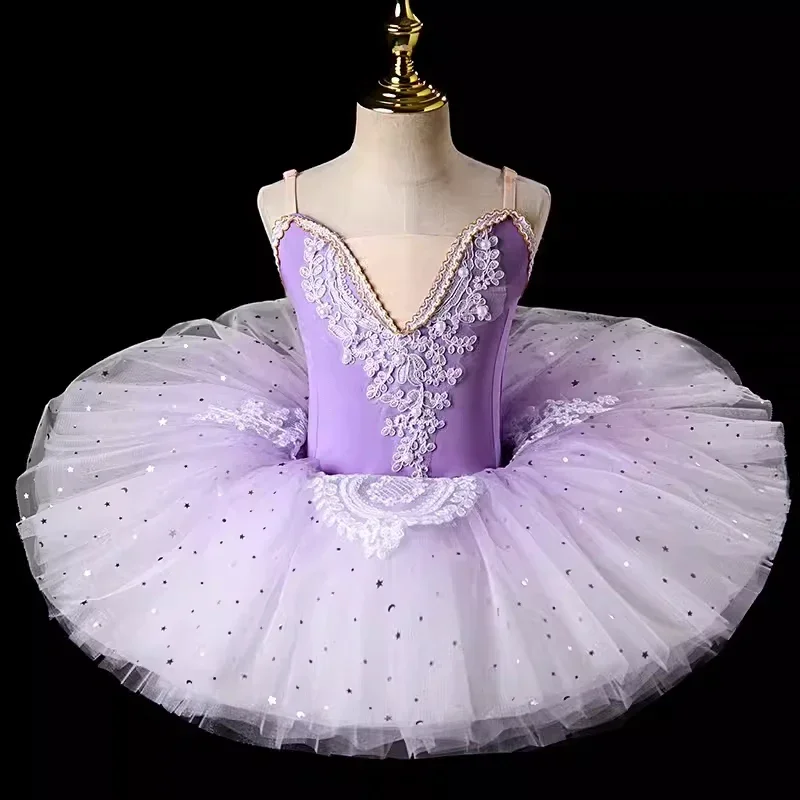 Bailarina Profissional Ballet Tutu para Meninas, Roupas de Dança para Crianças, Vestidos Infantis, Vestido de Patinação Artística, Leotards, Adulto