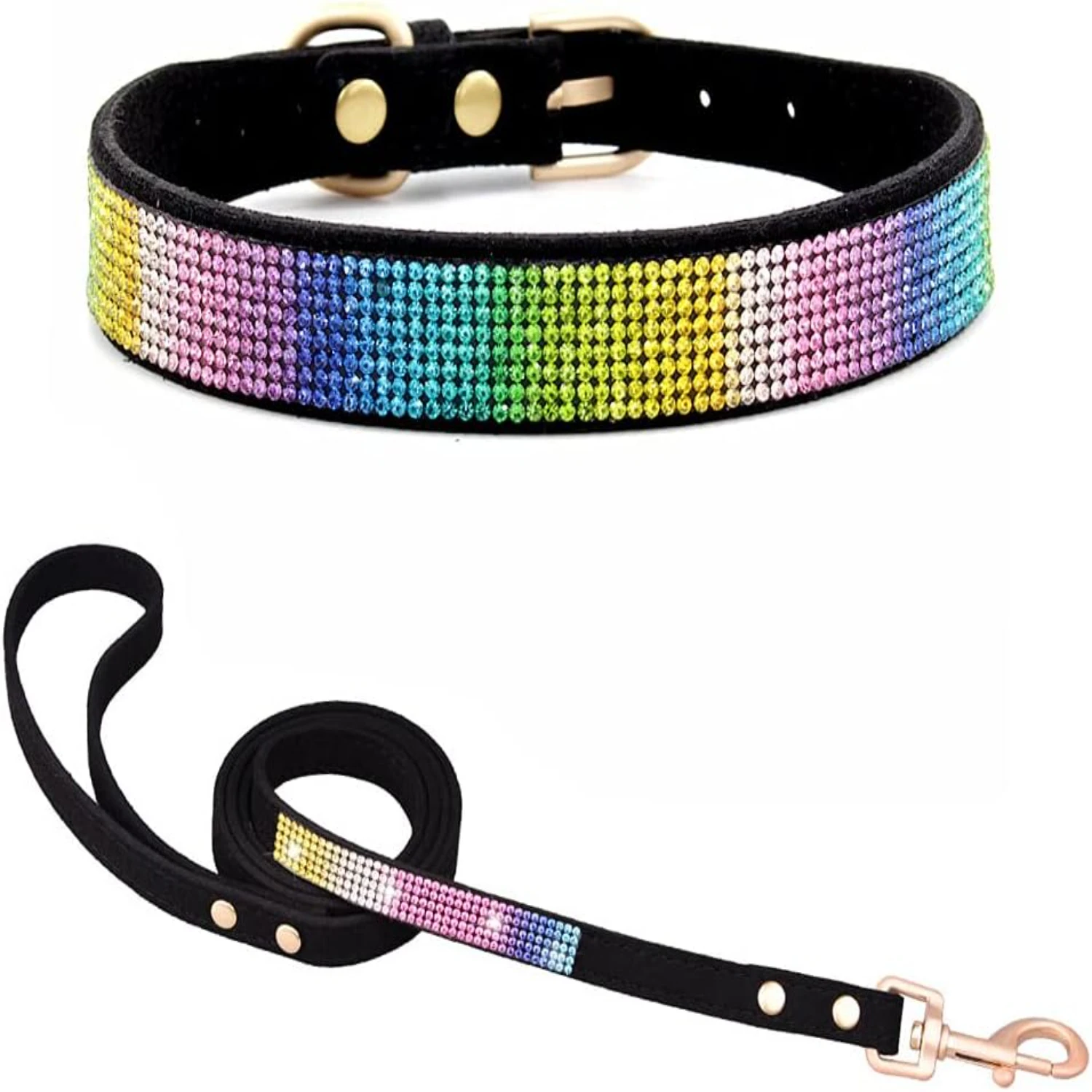 

Stand out with this elegant and eye-catching Rhinestone Collar Leash Set for pet owners who want their furry friends to shine -