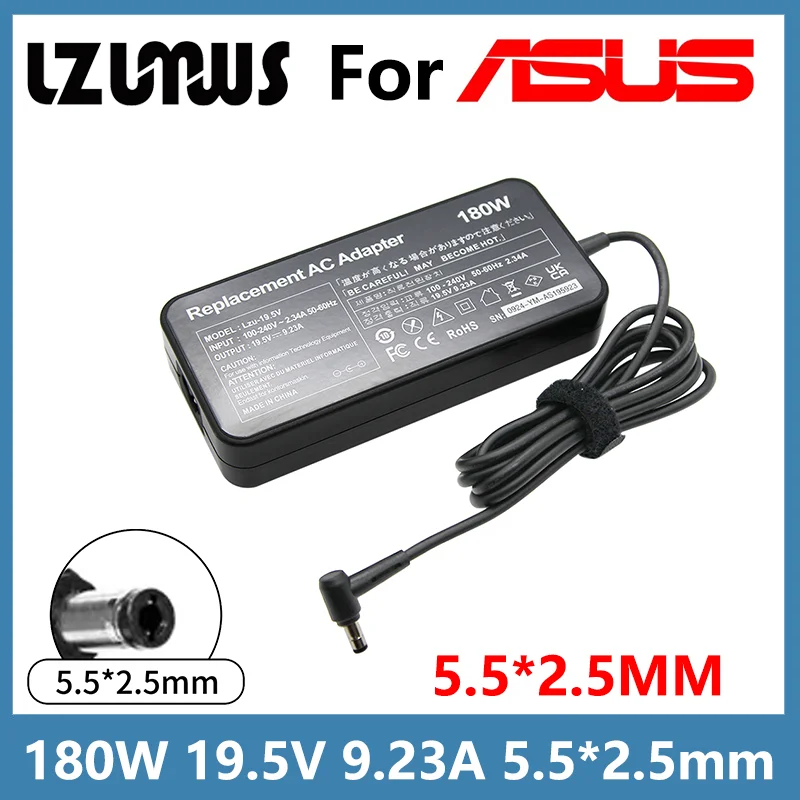 

LZUMWS 19.5V 9.23A 180W 5.5*2.5MM Laptop Adapter For Asus FX503VM ROG G75VW ADP-180MB Serie Gaming Notbook AC Power Supply