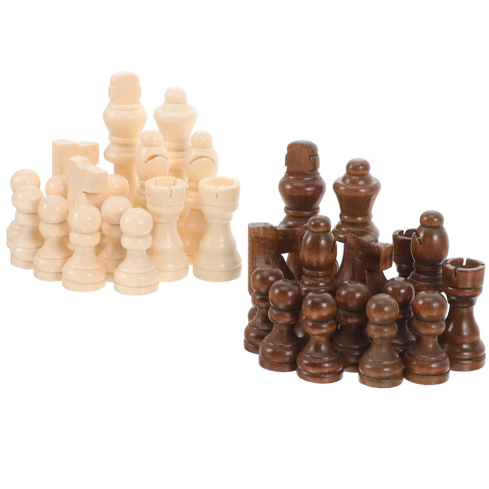 

1Set Wooden Chess Pieces Only Professional International Chess Pieces for Playing Teaching Replacement Chessboard Accessories