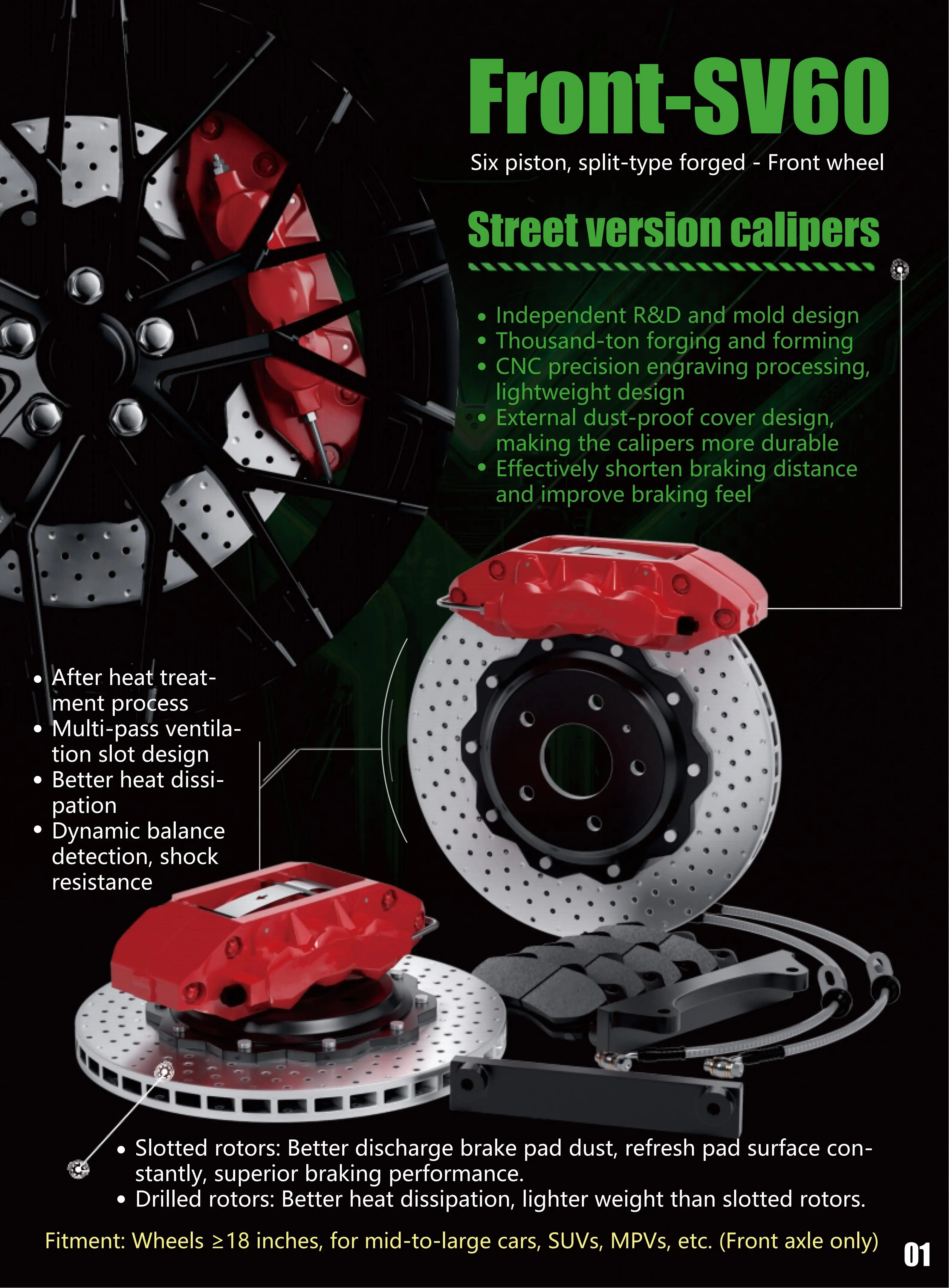 Big Brake Kit 6 Pot Front and Rear Wheel Brake Accessories for F150 Ranger Tacoma Hilux Isuzu DMax