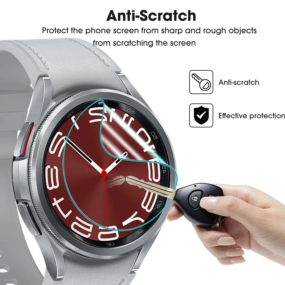 Protector de pantalla para Samsung Galaxy Watch 6/5/Pro/4 40mm 44mm HD película de hidrogel para Samsung Watch 4/6 Classic 42mm 43mm 46mm 47mm