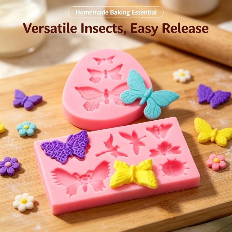 Butterfly Silicone Mold for Soap Chocolate Cake Decor DIY Baking Sugar Craft Candy Lace Fondant Cookie Resin Clay Handmade Tools