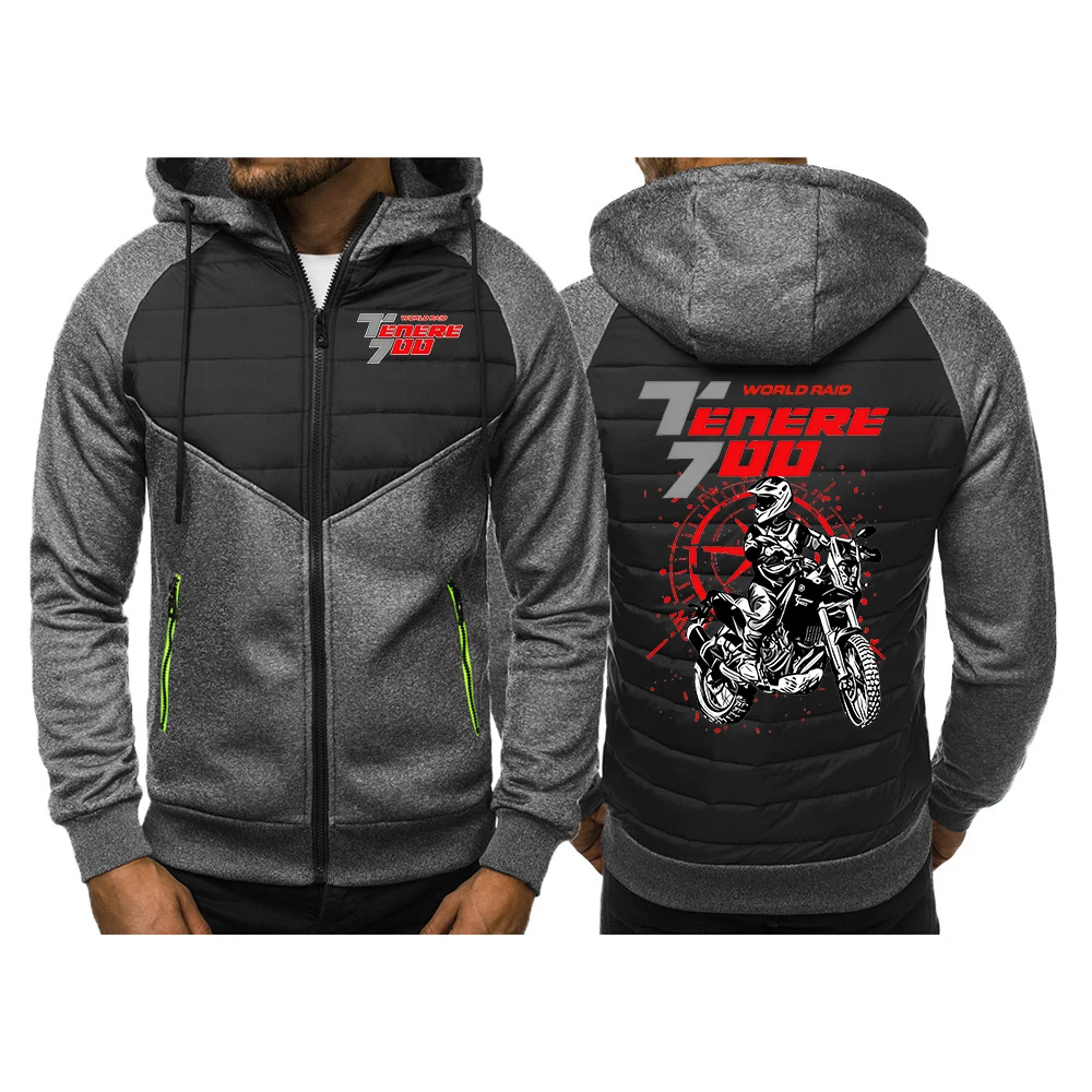 2026 Tenere 1200 700 T7 Spring Autumn Constant Temperature Comfort Antibacterial Coat Men's Motorcycle Rider Logo Print Hoodies