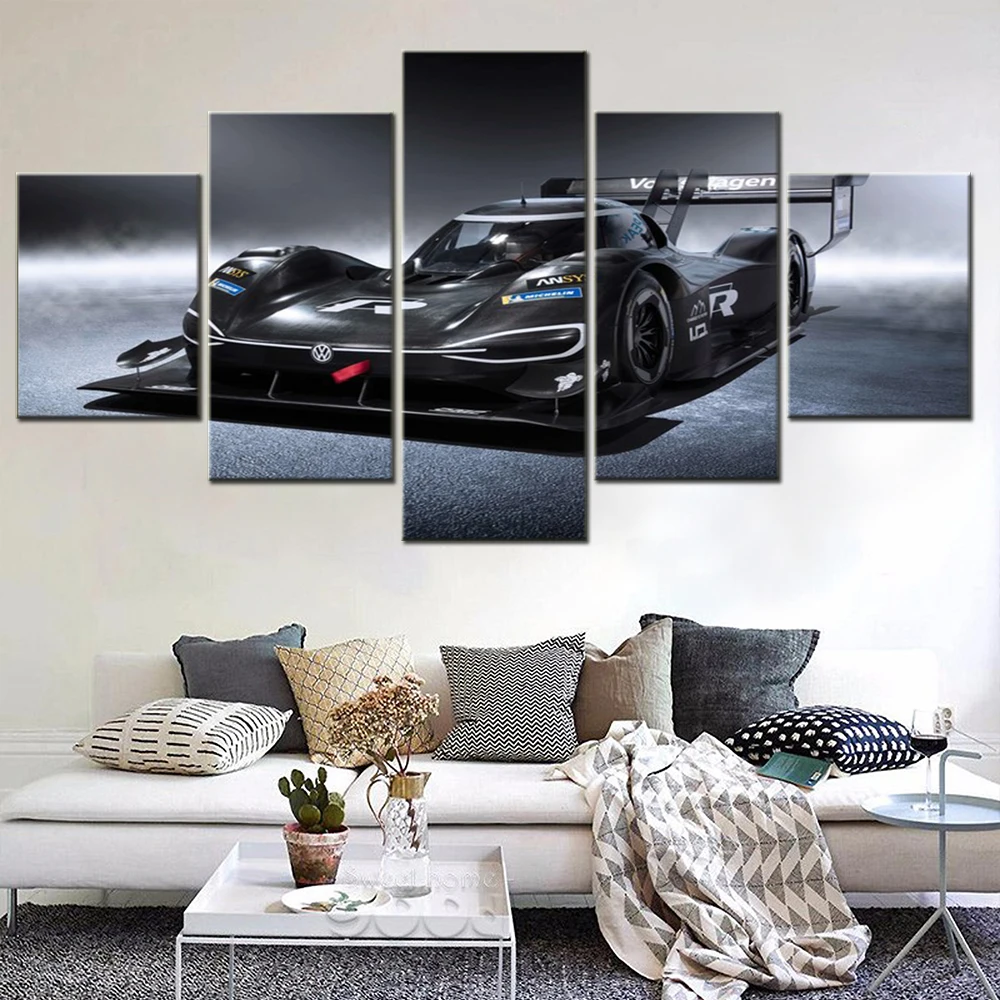 5 Pieces Canvas Wall Arts Poster Painting 2018 I.D. R Pikes Peak Volkswagen Tuning Formula 1 Racing Car Home Decor Living Room