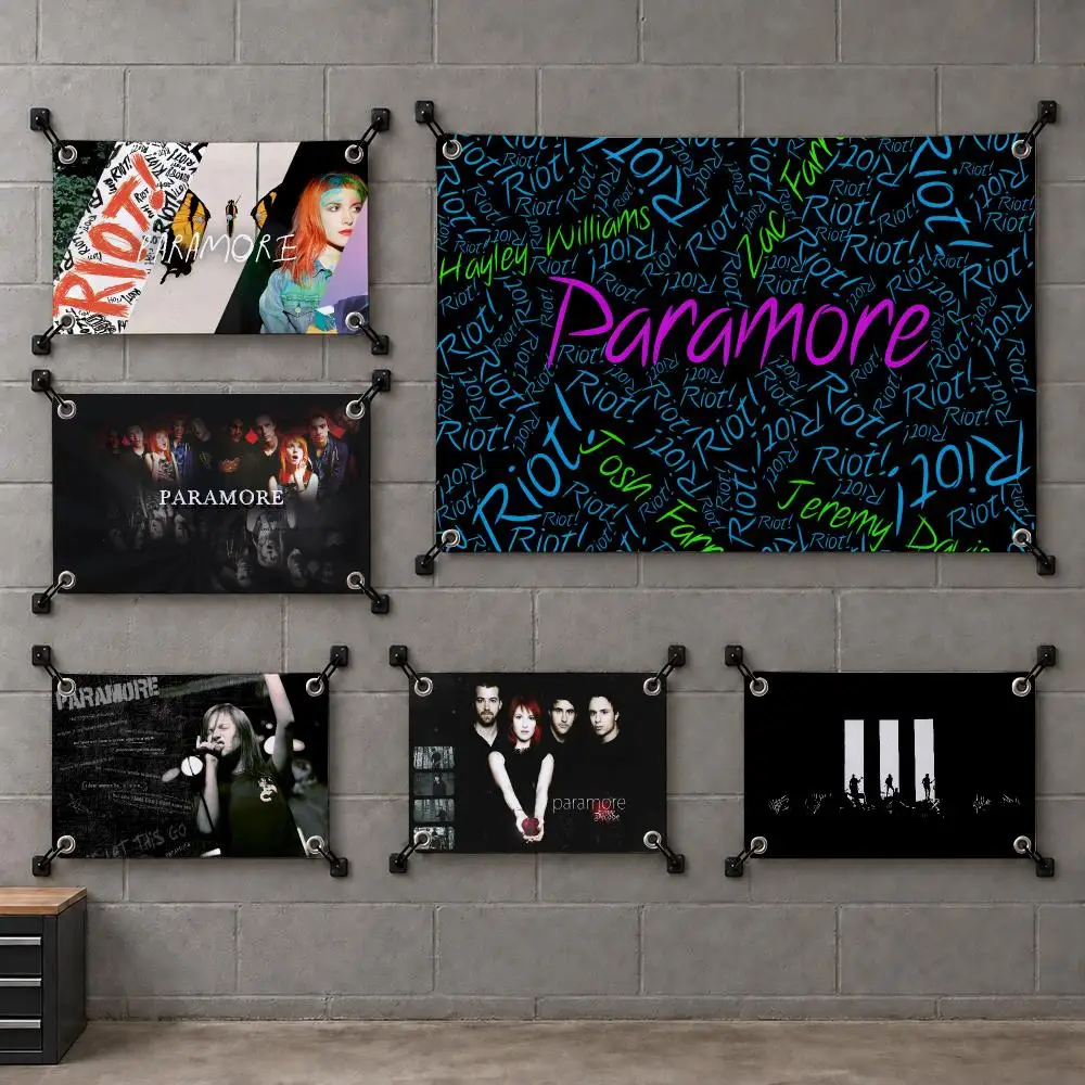 P-PARAMORE Heavy Metal Rock Flags Bedroom House Living Room Dorm Outdoor Party Wall Hanging Background Banner Decor